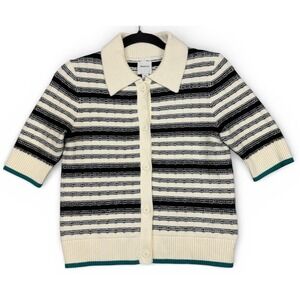 Maeve Anthropologie Kinsley Collared Cropped Cardigan Sweater XS